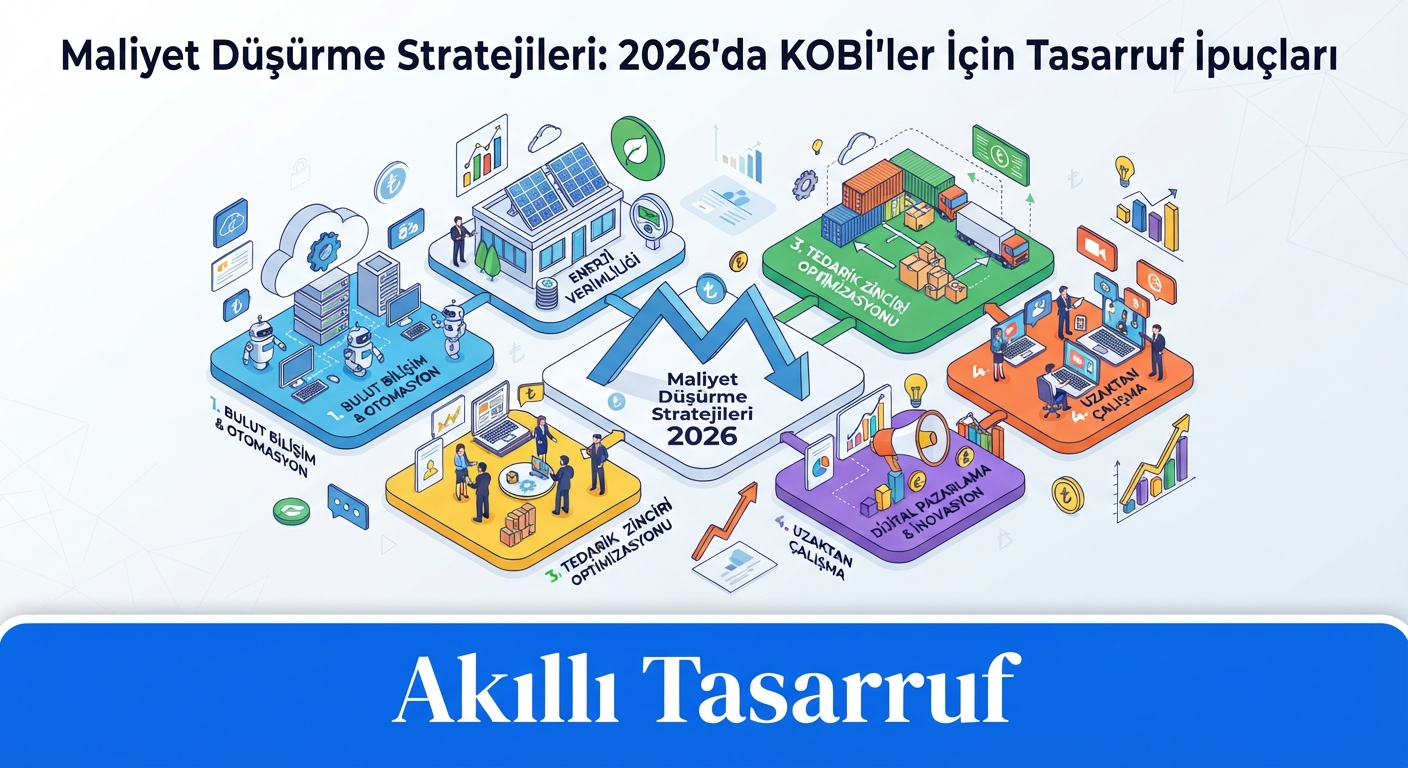 **KOBİ'ler için 2026 maliyet düşürme ve akıllı tasarruf stratejileri, ipuçları.**