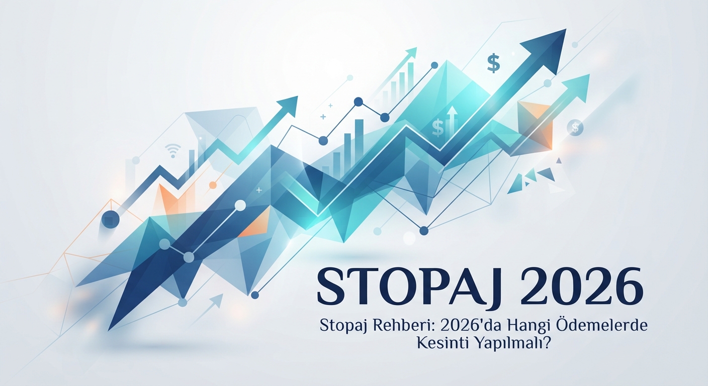 2026 stopaj rehberi: Soyut geometrik, modern kurumsal kapak görseli.